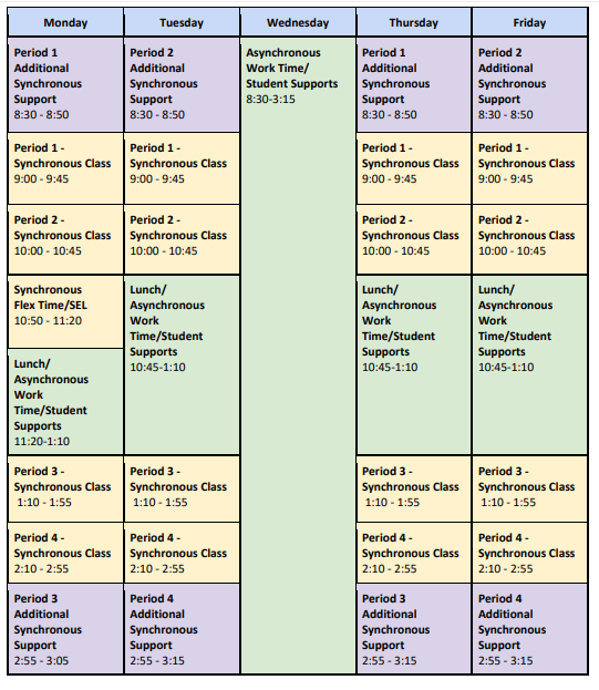 Bell Schedules Centennial High School